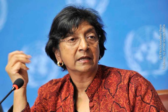 Navanethem Pillay, alta-comissária de Direitos Humanos da Organização das Nações Unidas.
