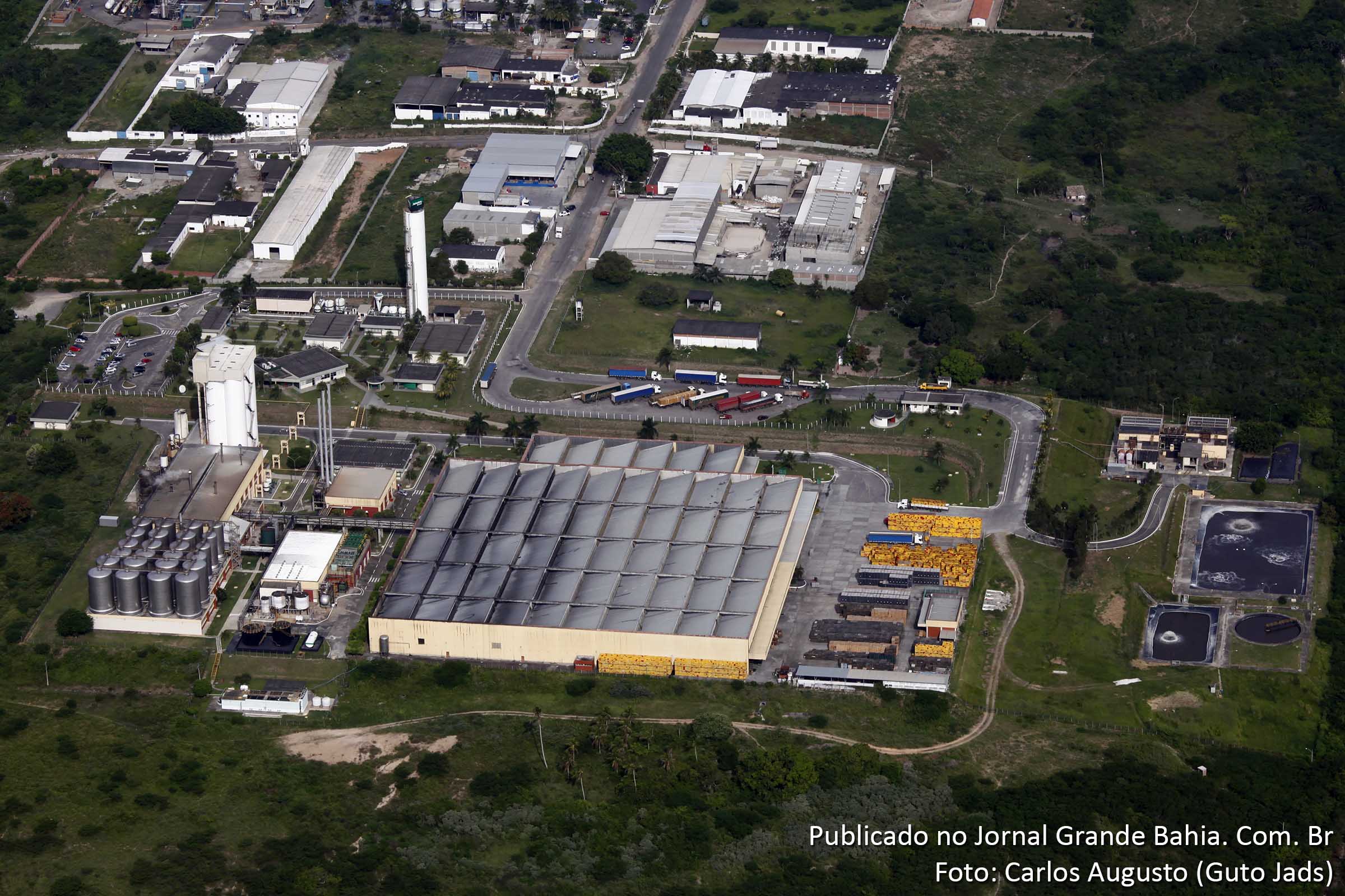 Vista aérea da unidade Heineken de Feira de Santana. (Foto: Carlos Augusto, Jornal Grande Bahia)