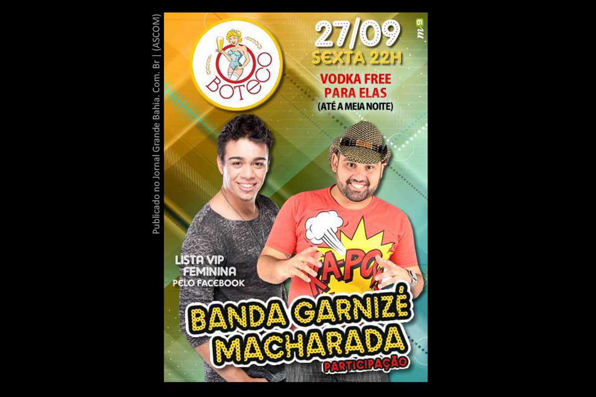 Cartaz da Banda Macharada e da Garnizé.