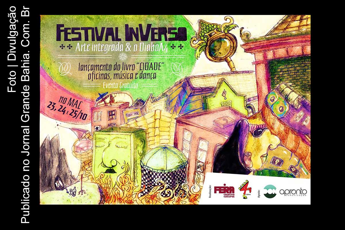 Cartaz do festival InVerso - Arte integrada & o DiaboA4.