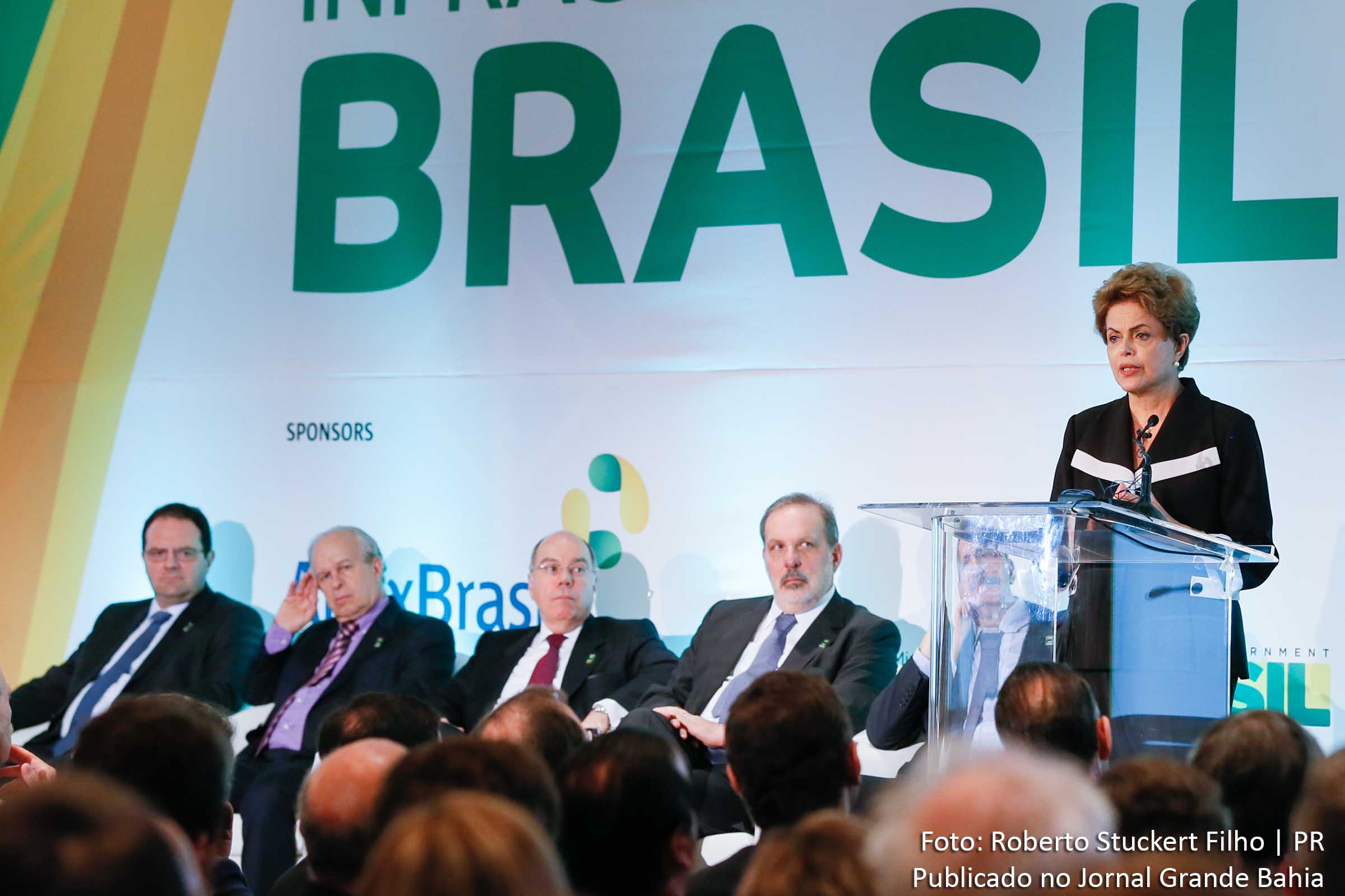 Presidenta Dilma Rousseff durante encerramento de Encontro Empresarial sobre Oportunidades de Investimento em Infraestrutura no Brasil.
