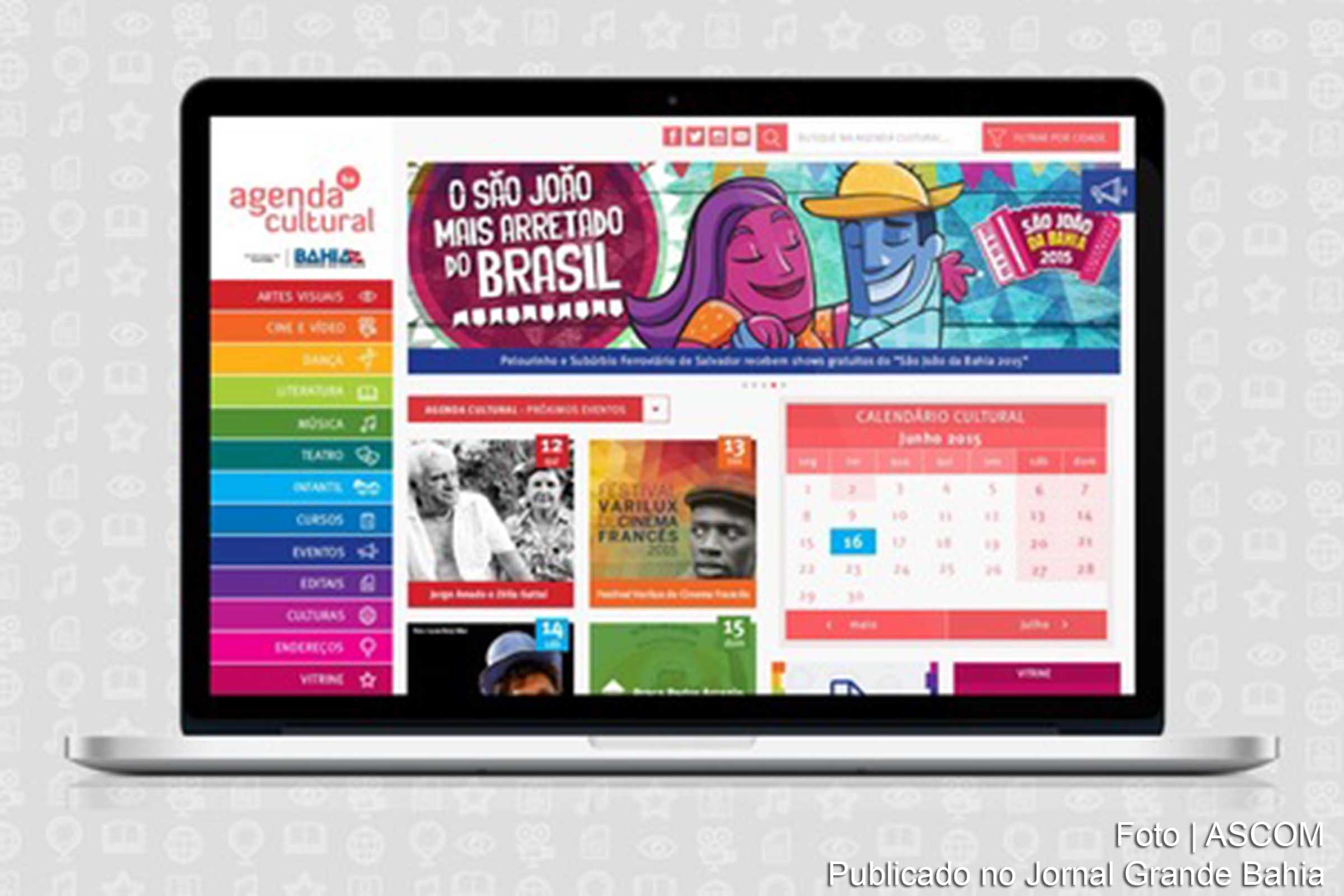 Agenda Cultural Bahia ganha aplicativo e novo site.
