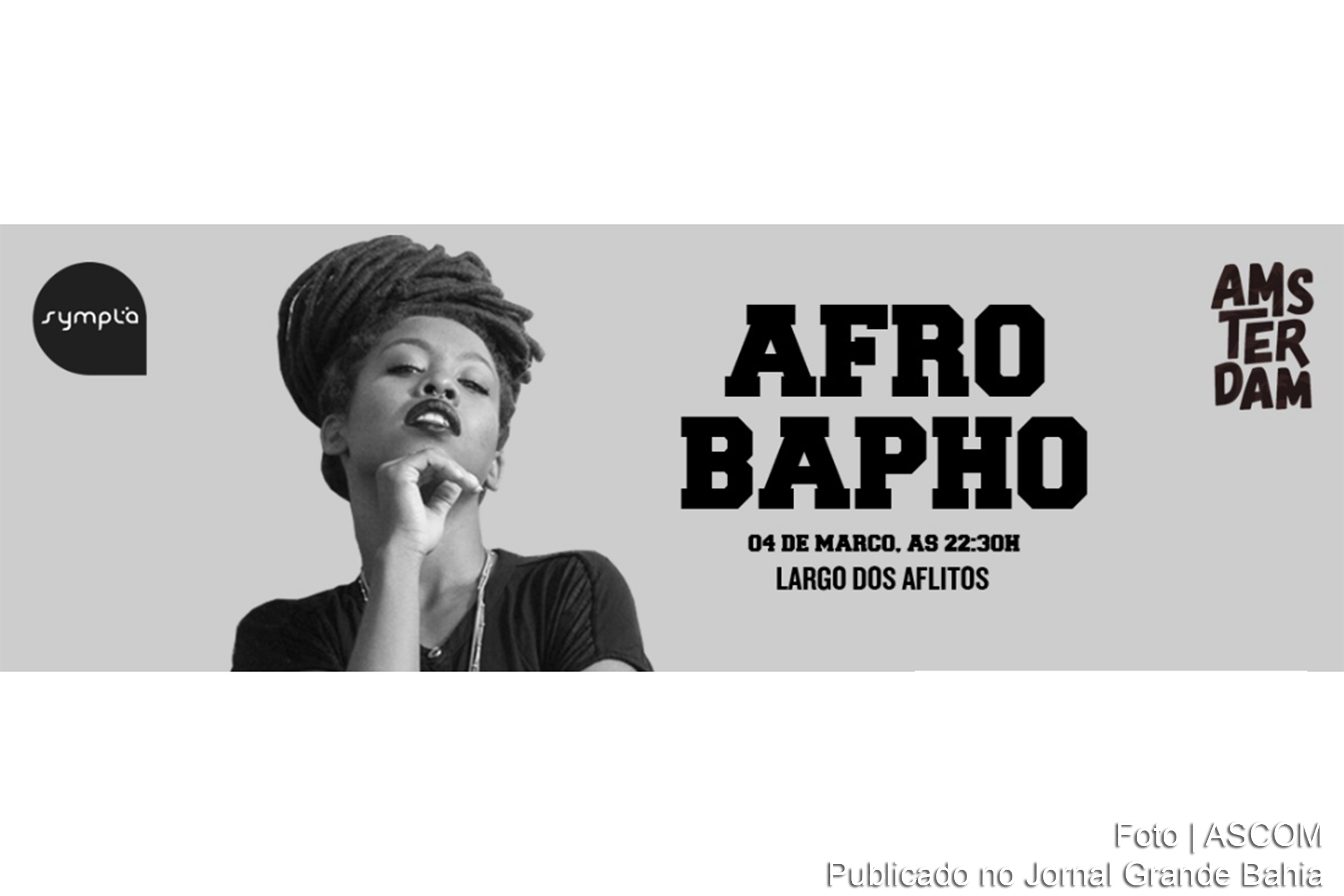 Cartaz anuncia festa 'AfroBapho'.