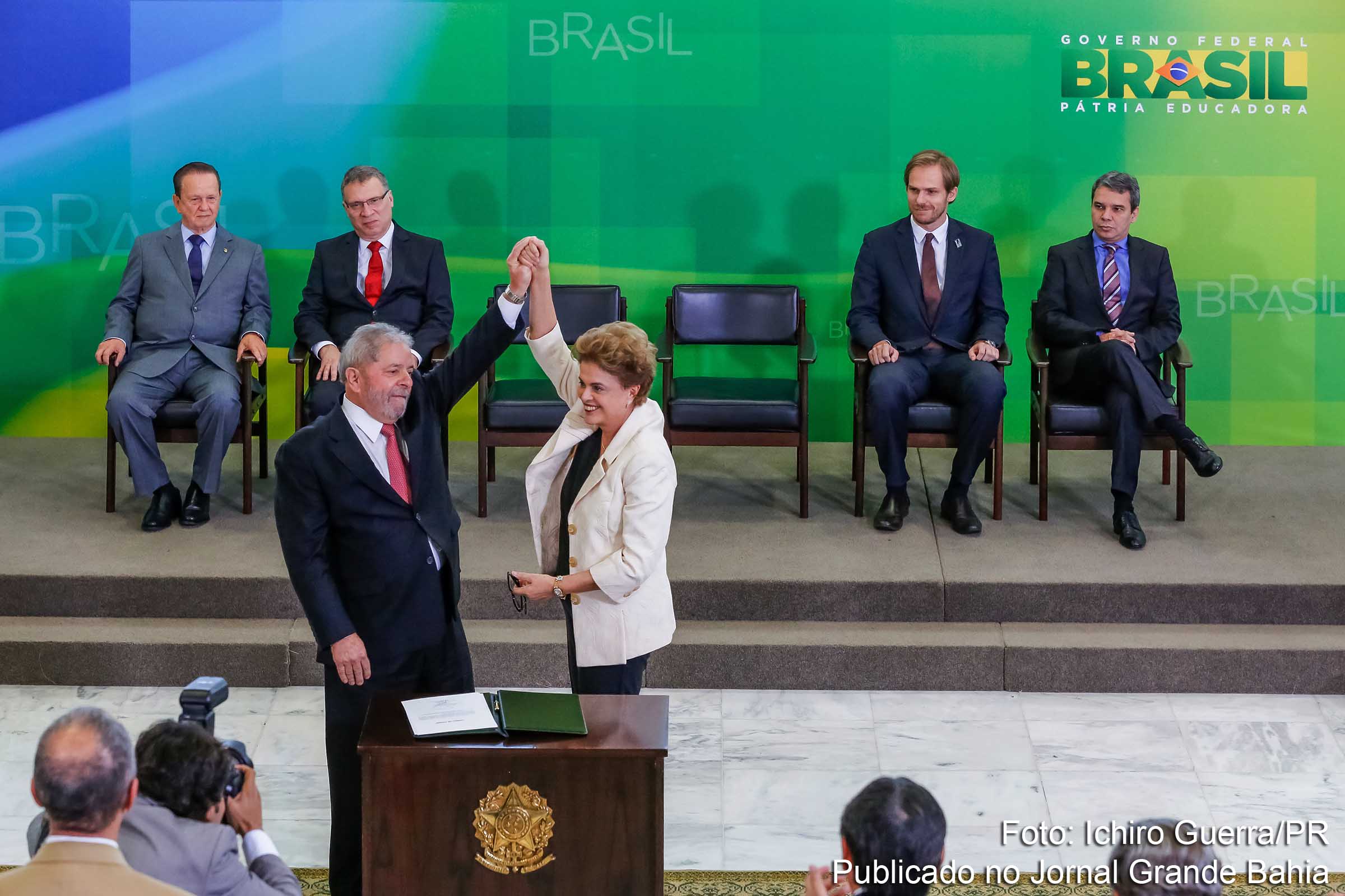 Presidenta Dilma Rousseff durante cerimônia de posse dos novos Ministros de Estado Chefe da Casa Civil, Luiz Inácio Lula da Silva.