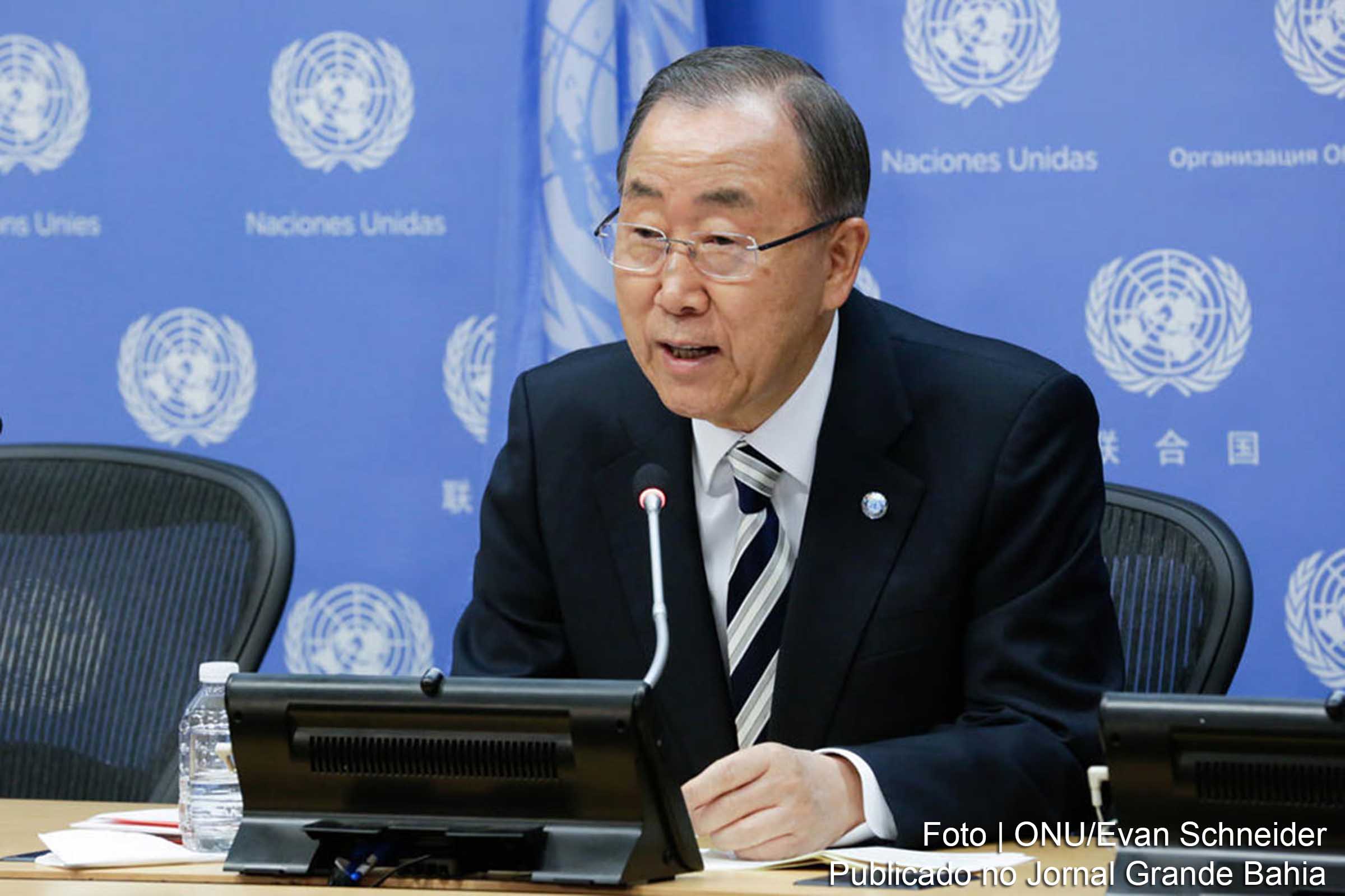 Secretário-geral das Nações Unidas, Ban Ki-moon.