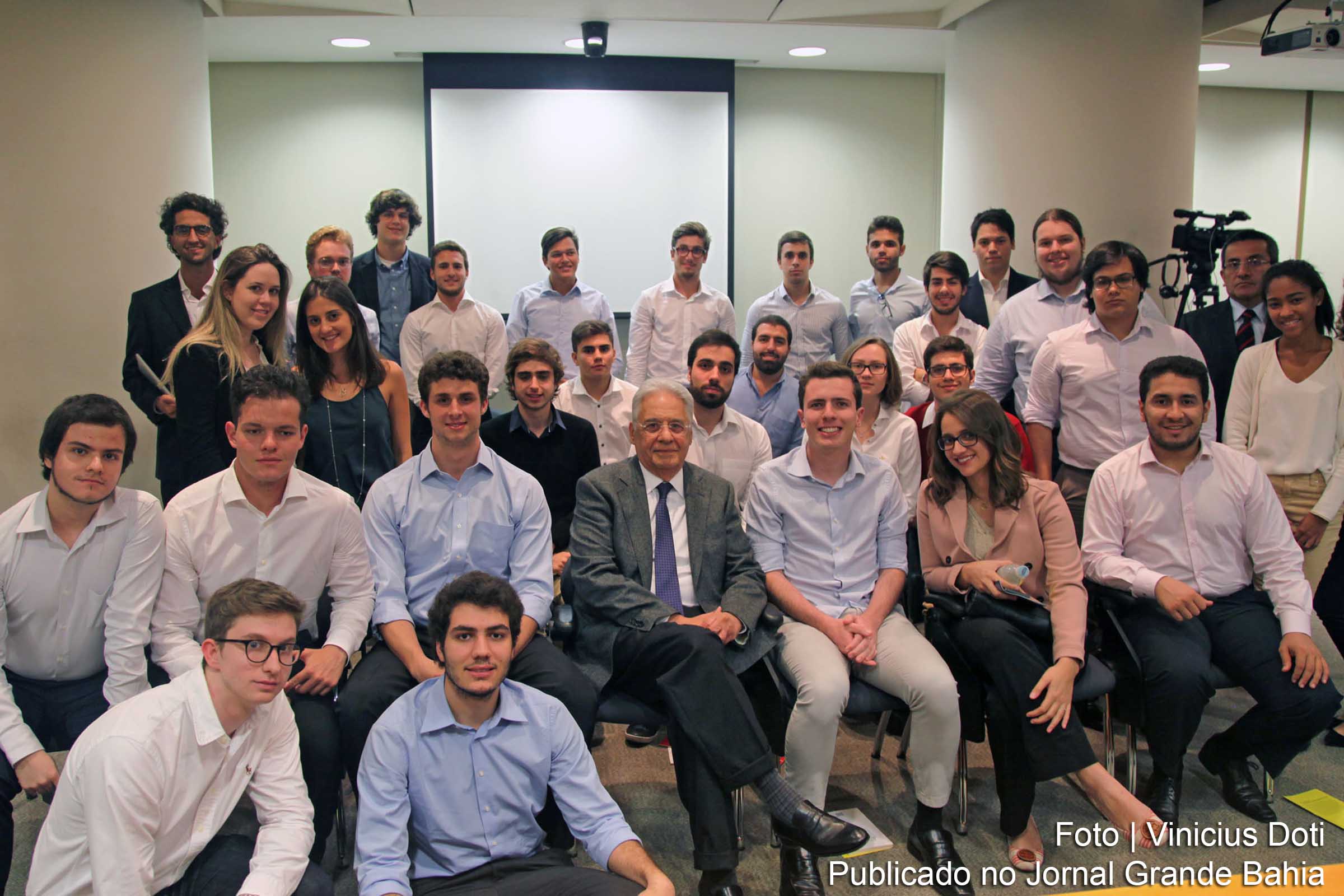 Ex-presidente Fernando Henrique Cardoso palestra para alunos do Instituição de Ensino Superior em São Paulo (INSPER).