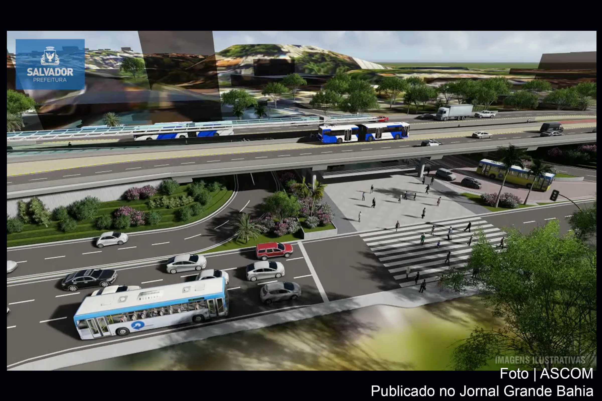 Ilustração do BRT em Salvador.