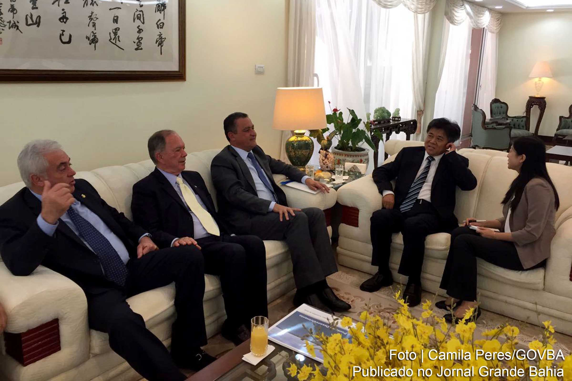 Governador Rui Costa debate investimentos para Bahia com governo representantes do governo chinês.