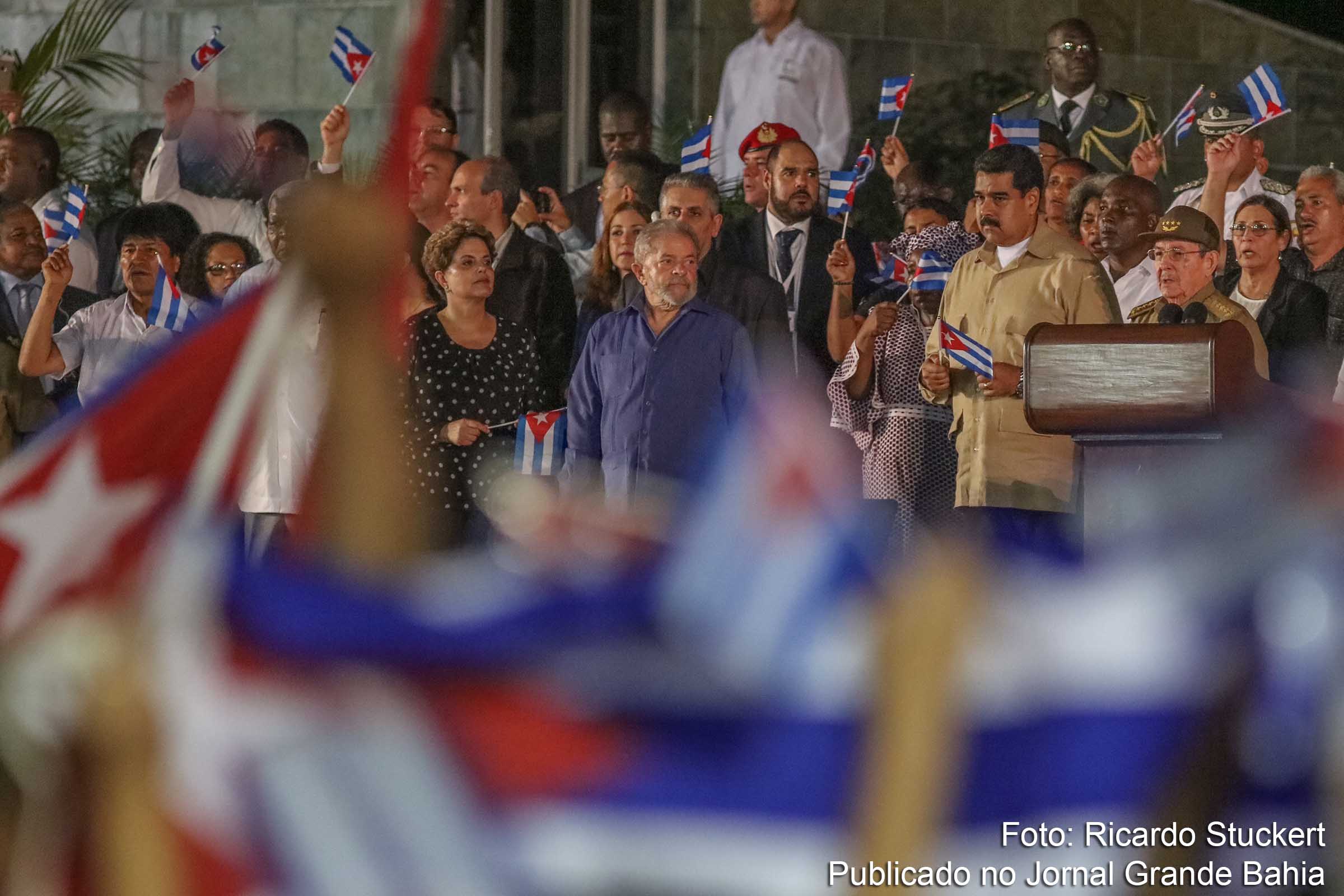 Presidentes e ex-presidentes de vários países da América Latina no funeral de Fidel Castro. A morte de Fidel Castro foi um dos fatos que afetaram a esquerda em 2016.