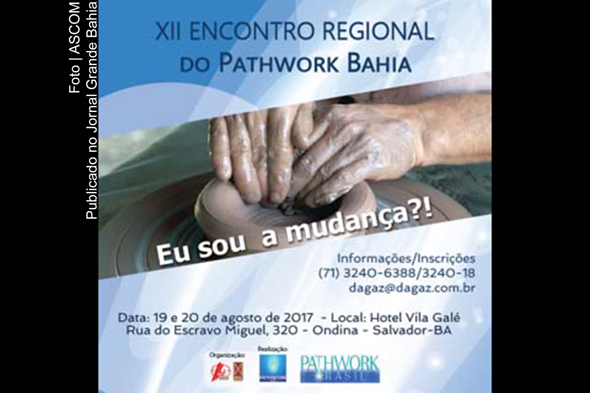 Cartaz anuncia XII Encontro Regional de Pathwork Bahia.