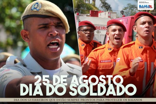 Secretaria da Segurança Pública da Bahia presta homenagem aos soldados.