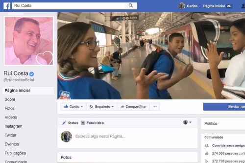 Governador Rui Costa dialoga com internautas através do Facebook.