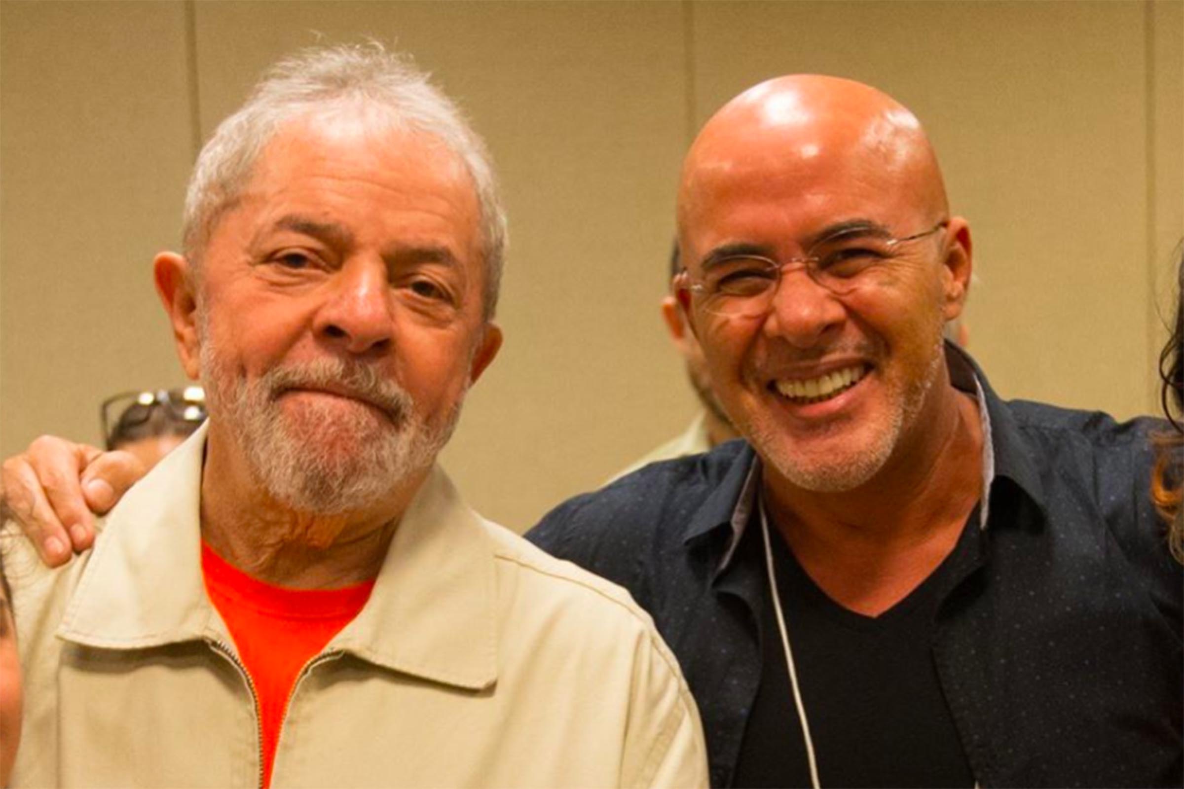 Ex-presidente Lula e o jornalista Lula Marques.