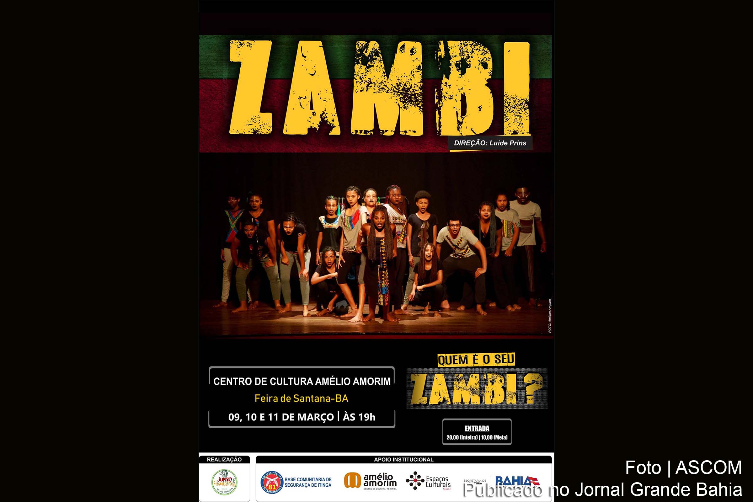 Cartaz do grupo 'Zumbi'.
