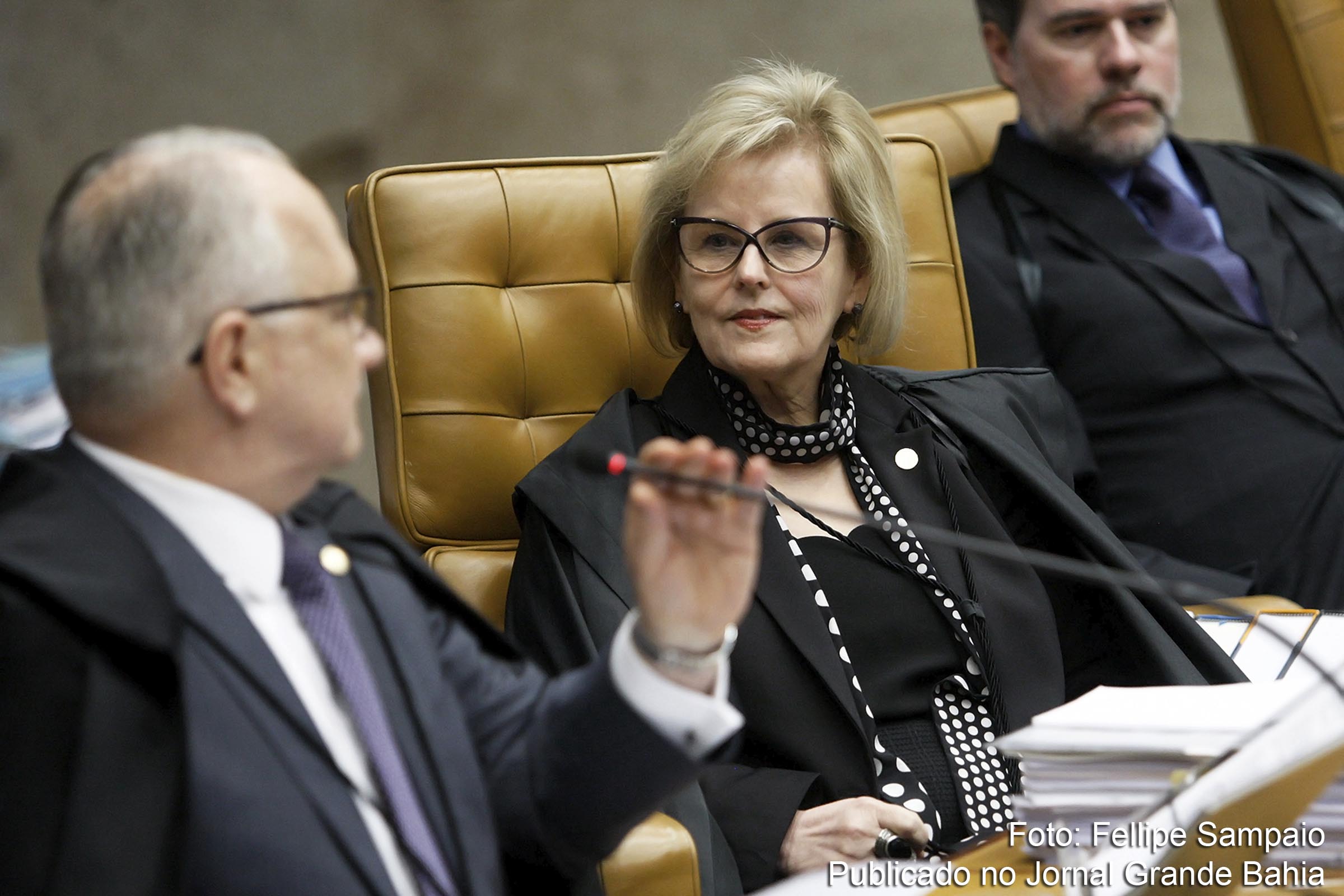 A ministra do STF Rosa Weber durante julgamento do pedido de habeas corpus do ex-presidente Lula.