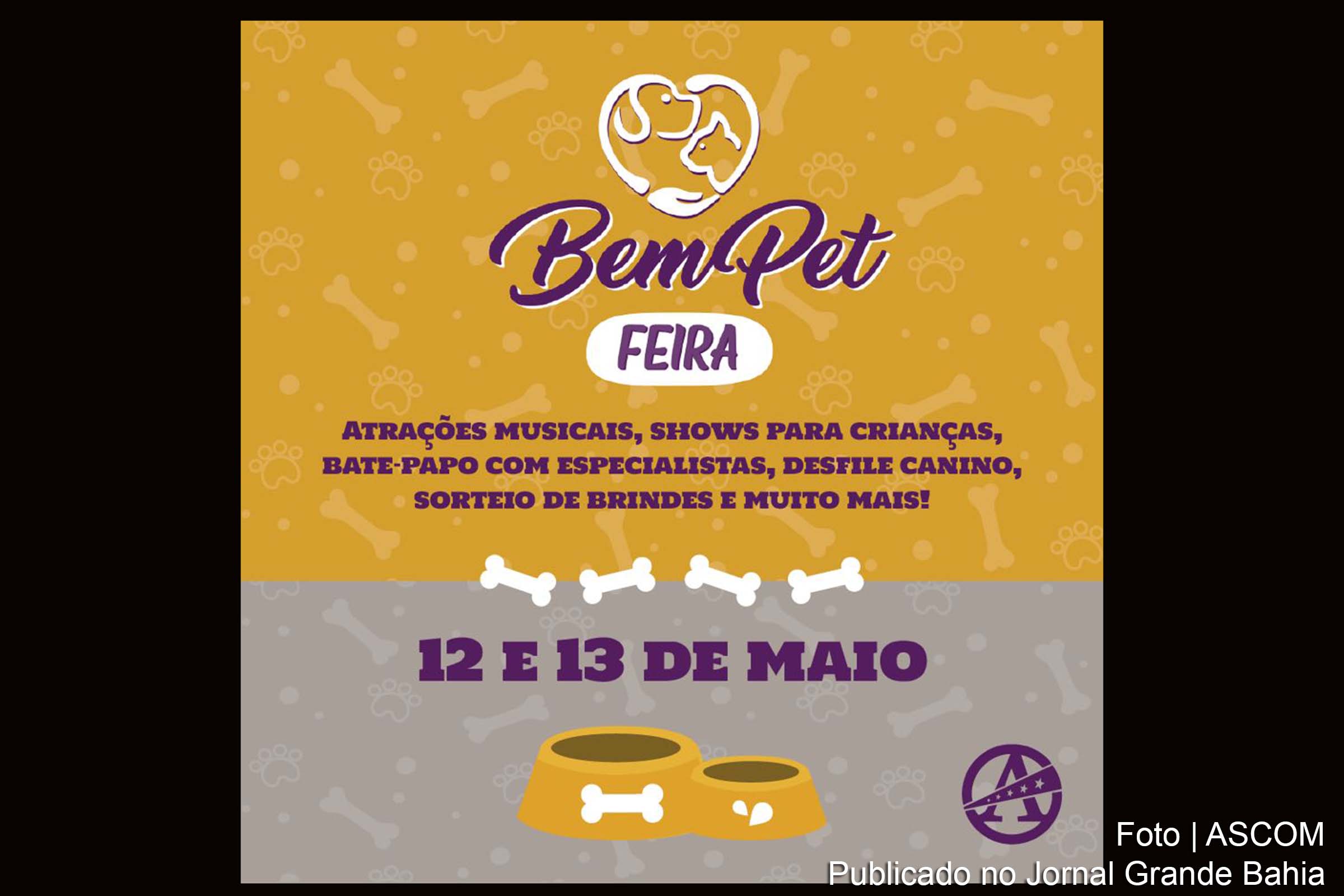 Cartaz do projeto 'Bem Pet', em Feira de Santana.