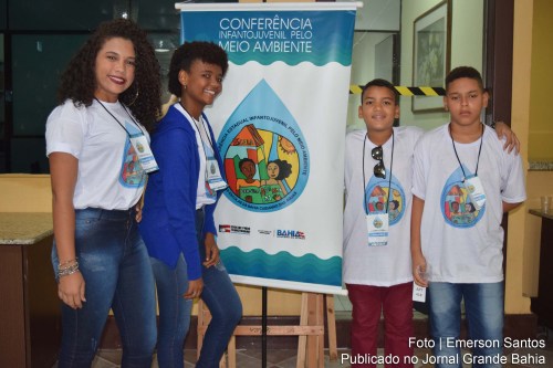 Estudantes participam da Conferência Nacional Infantojuvenil pelo Meio Ambiente.