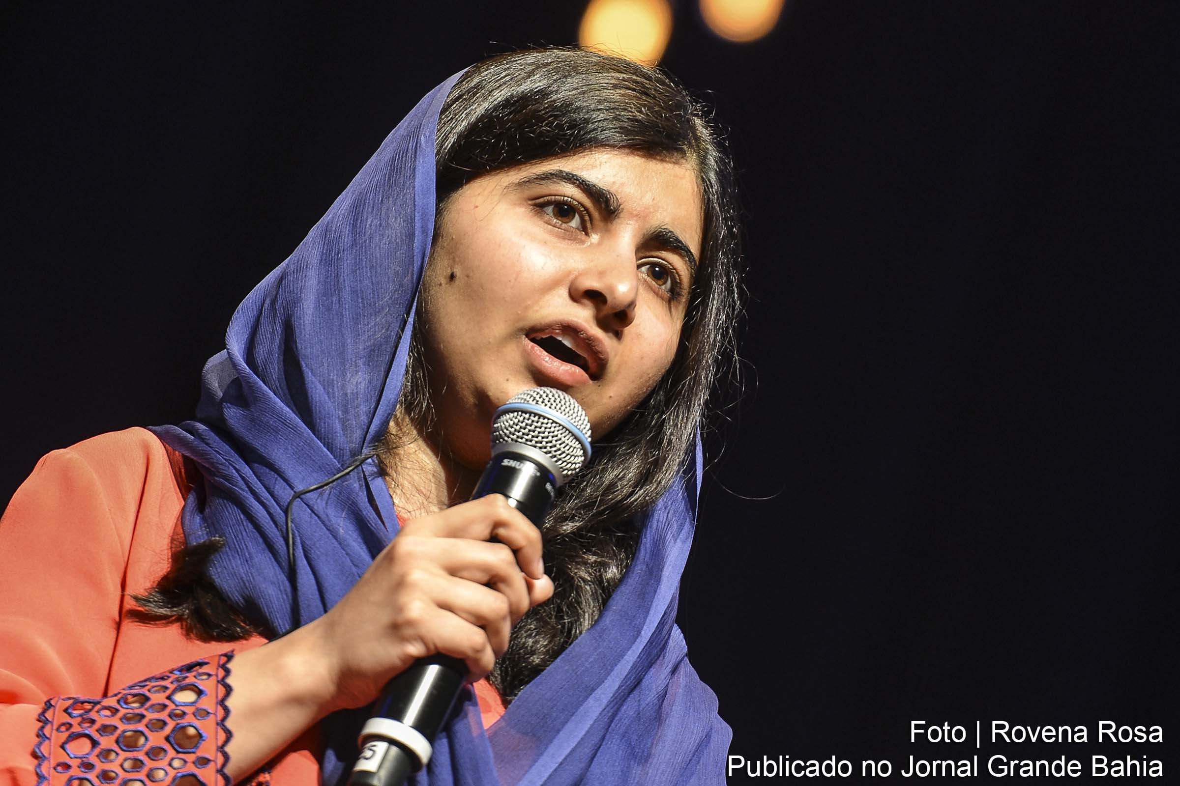 A ativista paquistanesa Malala Yousafzai, em visita à capital paulista, participou de evento promovido pelo Itaú Unibanco, no Auditório Ibirapuera.