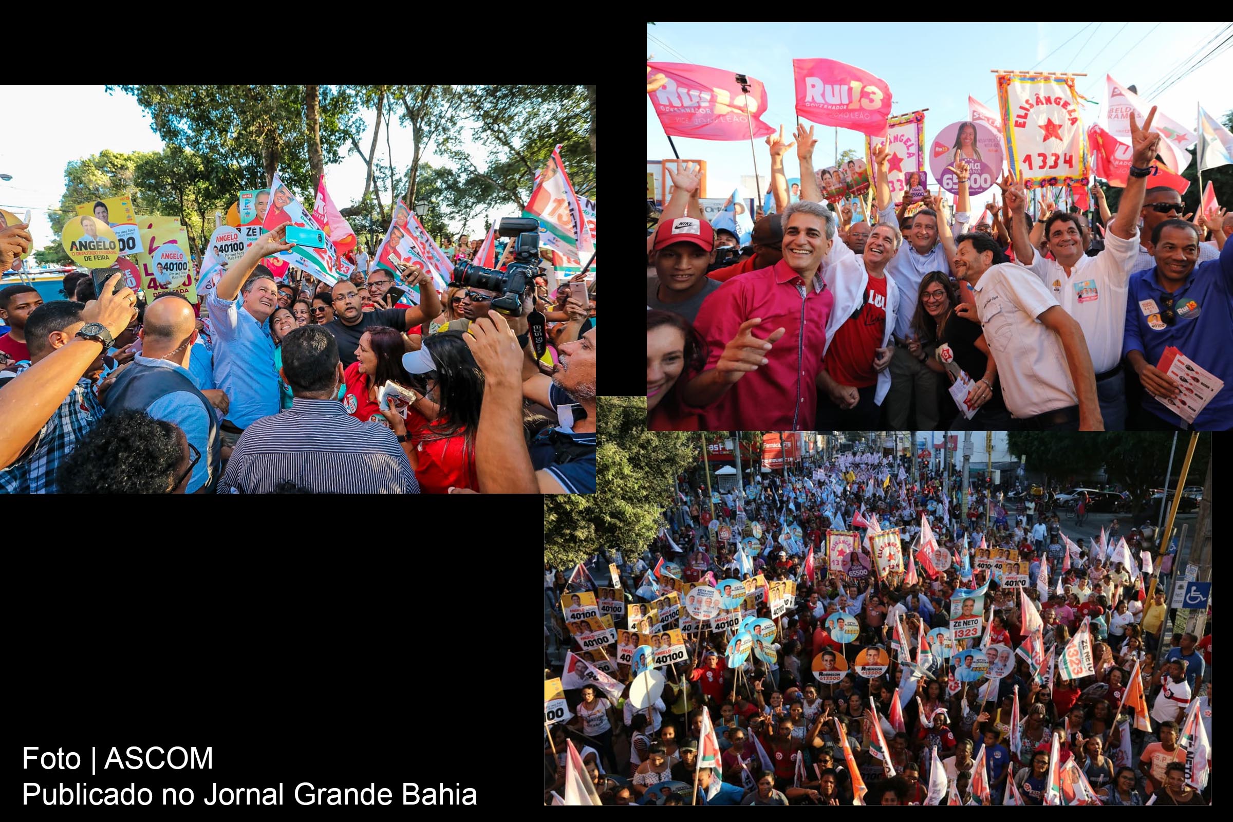 Governador Rui Costa participa de ato de campanha em Feira de Santana.