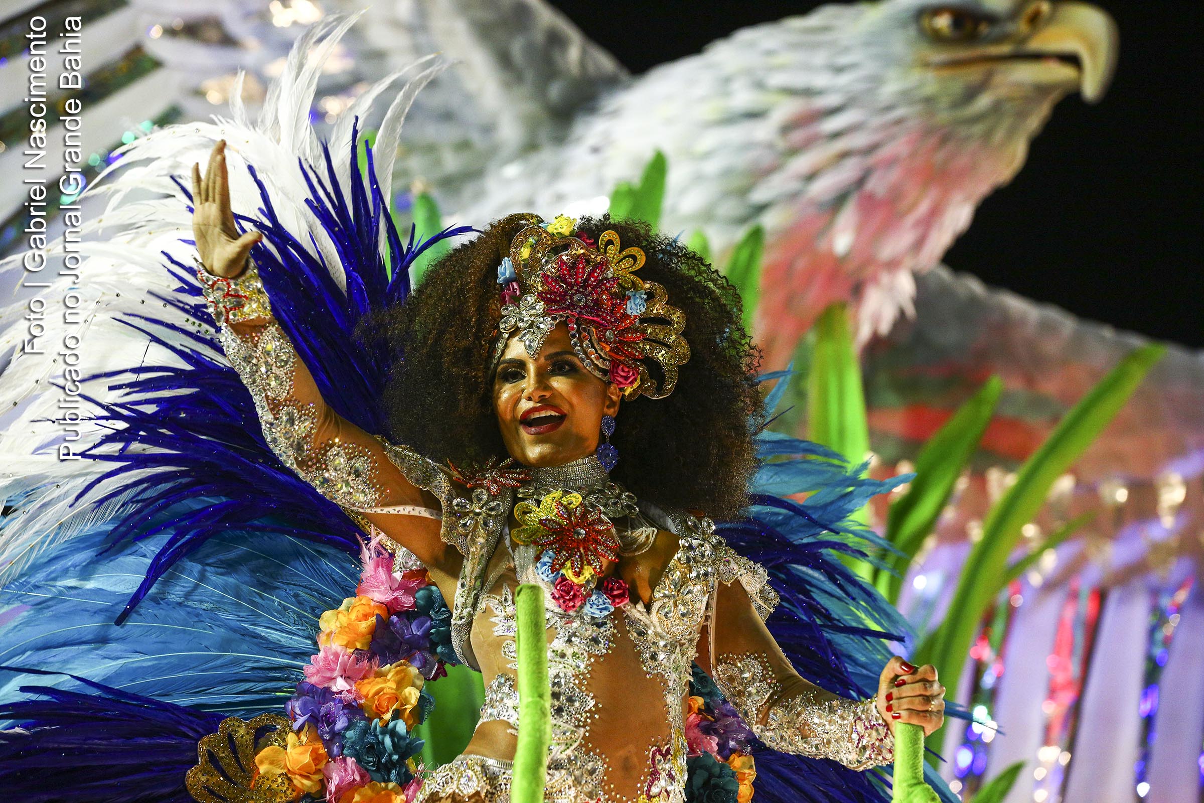 Desfile da Escola de Samba Portela, no Carnaval 2019 do Rio de Janeiro.