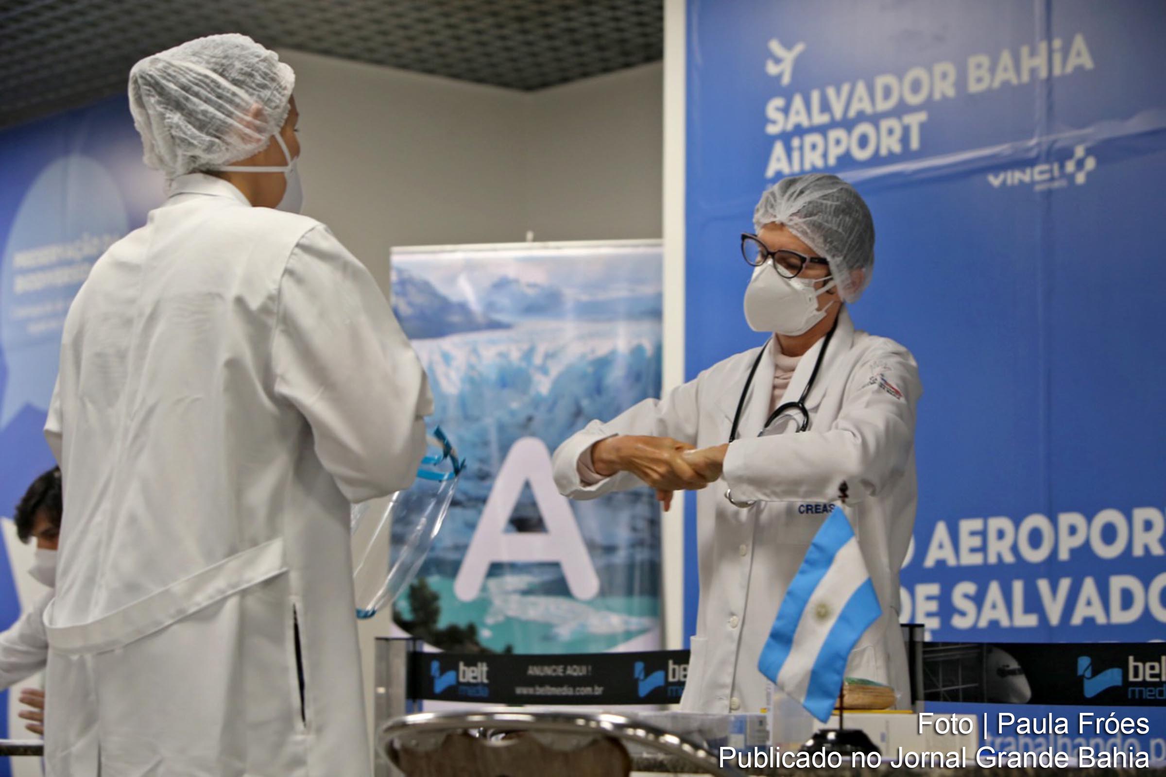 Equipes da SESAB atuam no Aeroporto Internacional de Salvador.