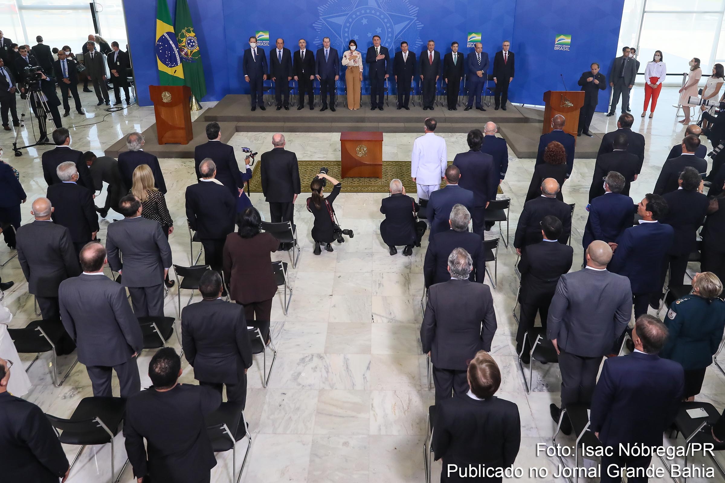 Solenidade de posse de André Mendonça como ministro da Justiça e Segurança Pública do Governo Bolsonaro, ocorrida em 29 de abril de 2020.