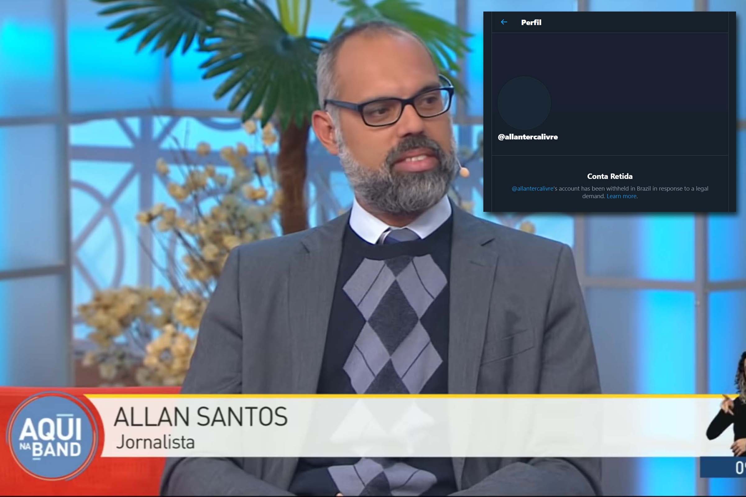 Blogueiro bolsonarista Allan dos Santos tem contas bloqueadas nas redes sociais da internet, em decorrência de ordem do STF.