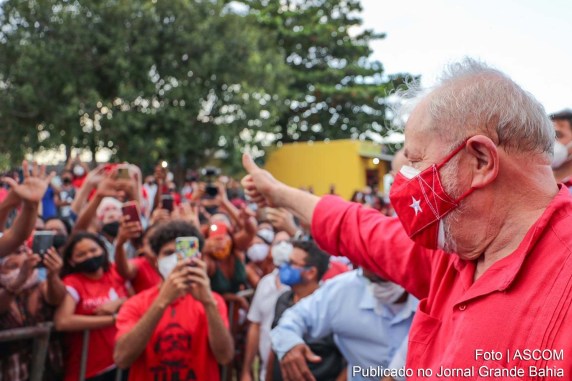 No Maranhão, ex-presidente Lula participa pré-campanha eleitoral para presidente da República em 2022.