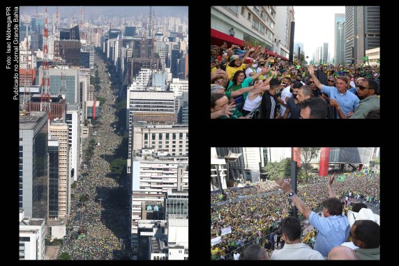 Manifestação na Avenida Paulista a favor do Governo Bolsonaro contou a participação do presidente da República.