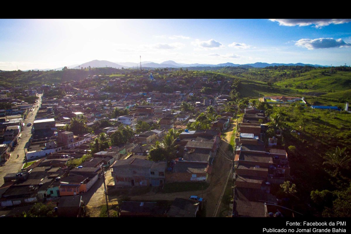 Vista aérea da cidade de Itapé.