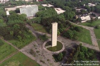 Vista aérea parcial do campus da Universidade de São Paulo (USP).