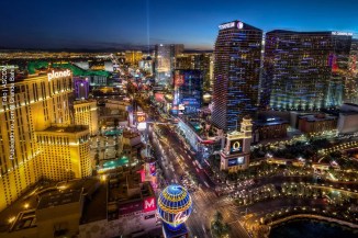 Vista da cidade Las Vegas, nos EUA.