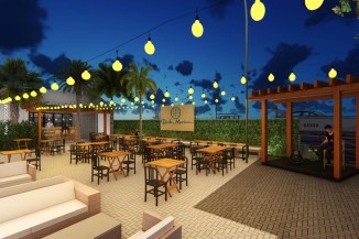 Projeto ilustrativo do Deck Marina Lounge Bar.