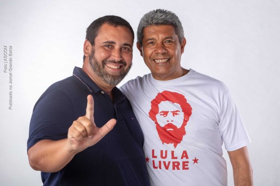 Éden Valadares e Jerônimo Rodrigues, unidos pela vitória do PT na Bahia e no Brasil, com Lula presidente.